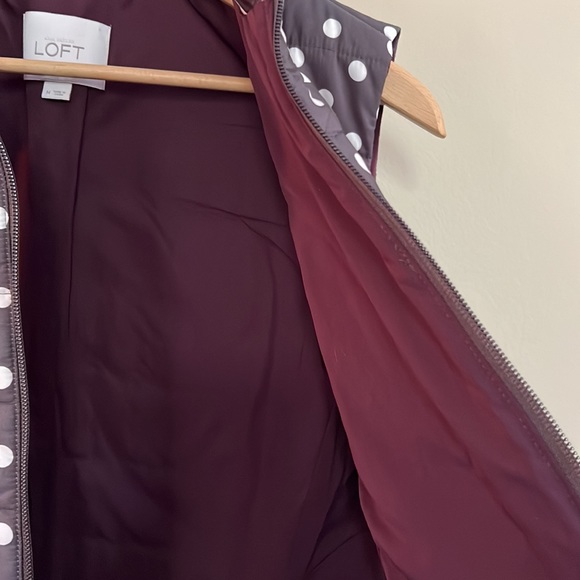 Loft Charcoal Grey & Creamy White Polka Dot Vest - Picture 3 of 8